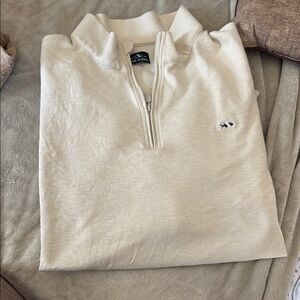 Men's Fish Hippie Cream Half-Zip Sweater
